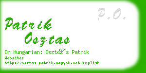 patrik osztas business card